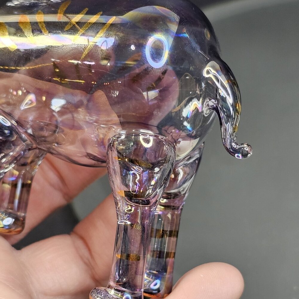 Christmas Ornament Rhino Rhinoceros Figurine Blown Glass Handmade Germany - Picture 8 of 13